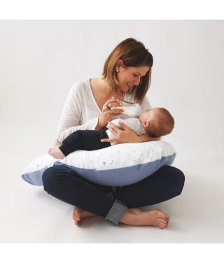 Coussin de maternité et d'allaitement éponge Bleu / Sky
