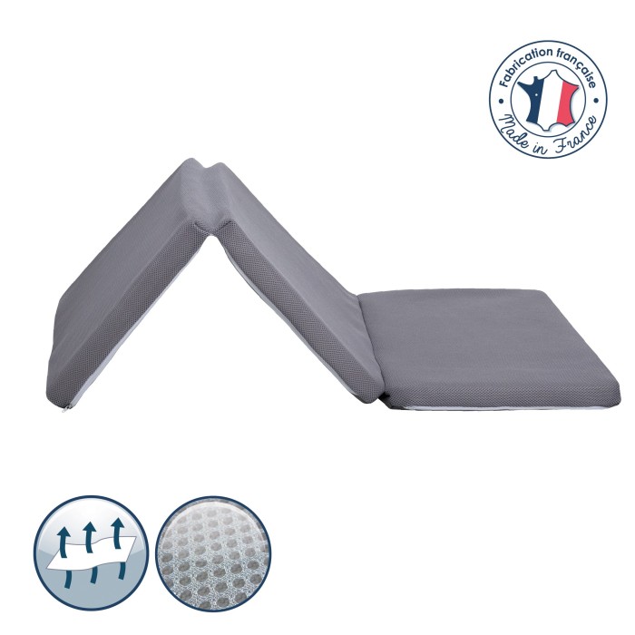 Air+ Folding travel mattress 60x120 Grey