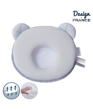 Baby headrest cushion P'tit Panda Air+ Grey