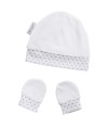 Bonnet & moufles naissance étoiles