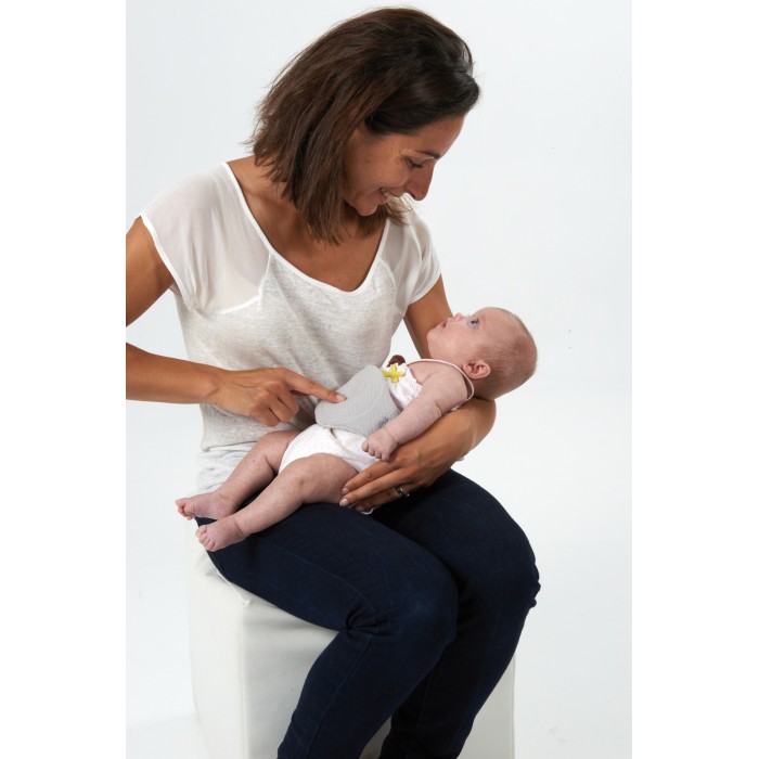 Mini bouillotte de massage losange gris