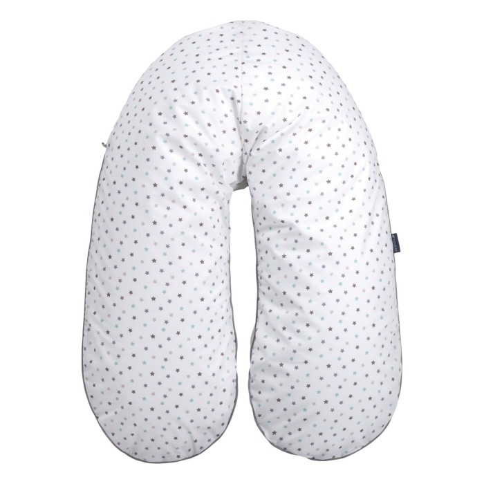 Coussin enfant,blanc étoiles grises. Lavable en machine. Livré en 48h