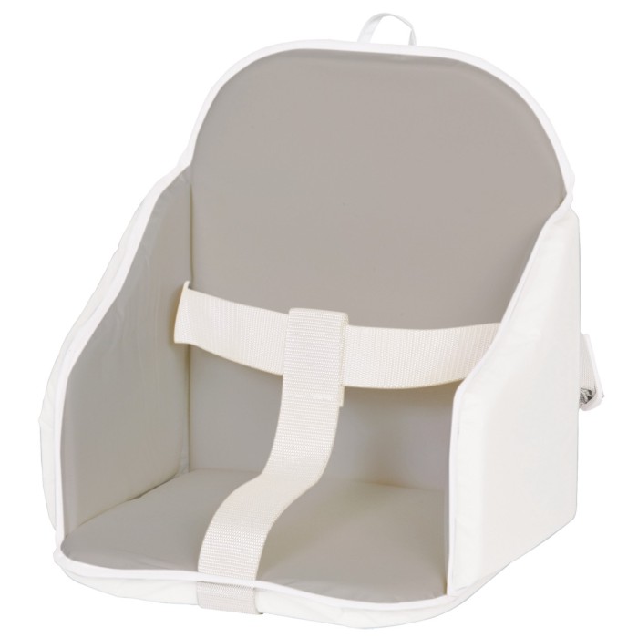 Coussin de chaise PVC avec sangles gris/blanc