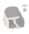 Highchair cushion in pvc with straps Grey / white