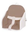 Highchair cushion in pvc with straps Brownish Grey / white