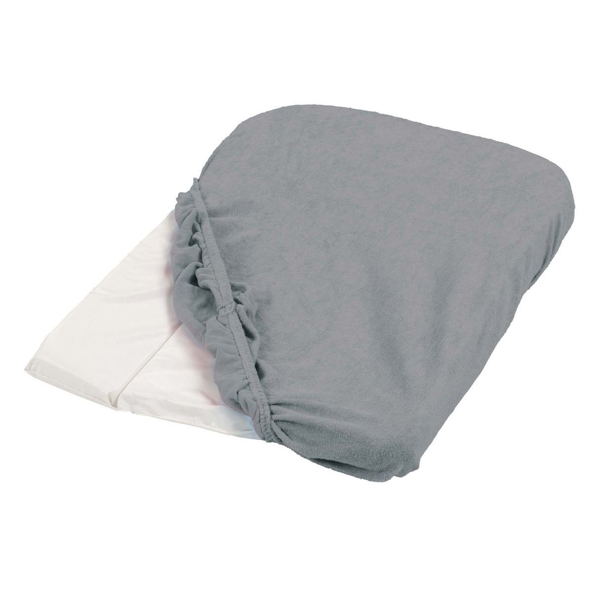 Housse de matelas à langer éponge 50x75cm gris