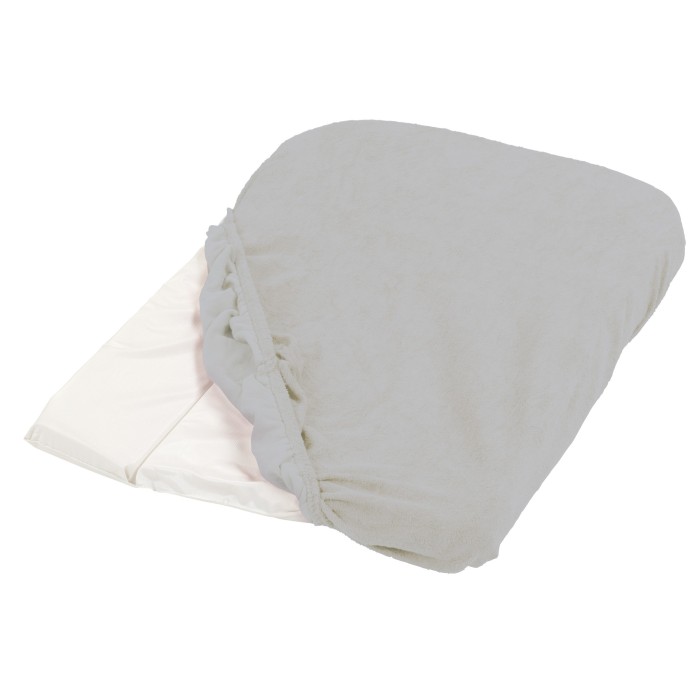 Housse de matelas à langer éponge 50x75cm gris clair