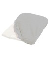 Housse de matelas à langer éponge 50x75cm gris clair