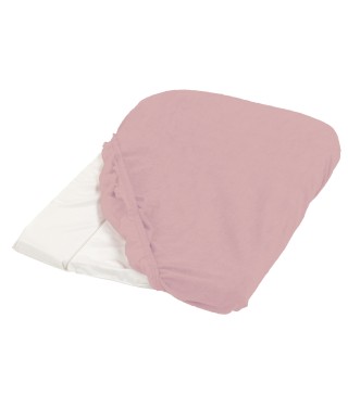 Housse de matelas à langer éponge 50x75cm vieux rose