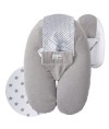 Maternity and breastfeeding Pillow - Multirelax - Grey / Stars