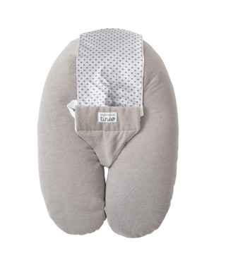 Coussin d'allaitement et de grossesse 3en1 Multirelax éponge gris/étoiles