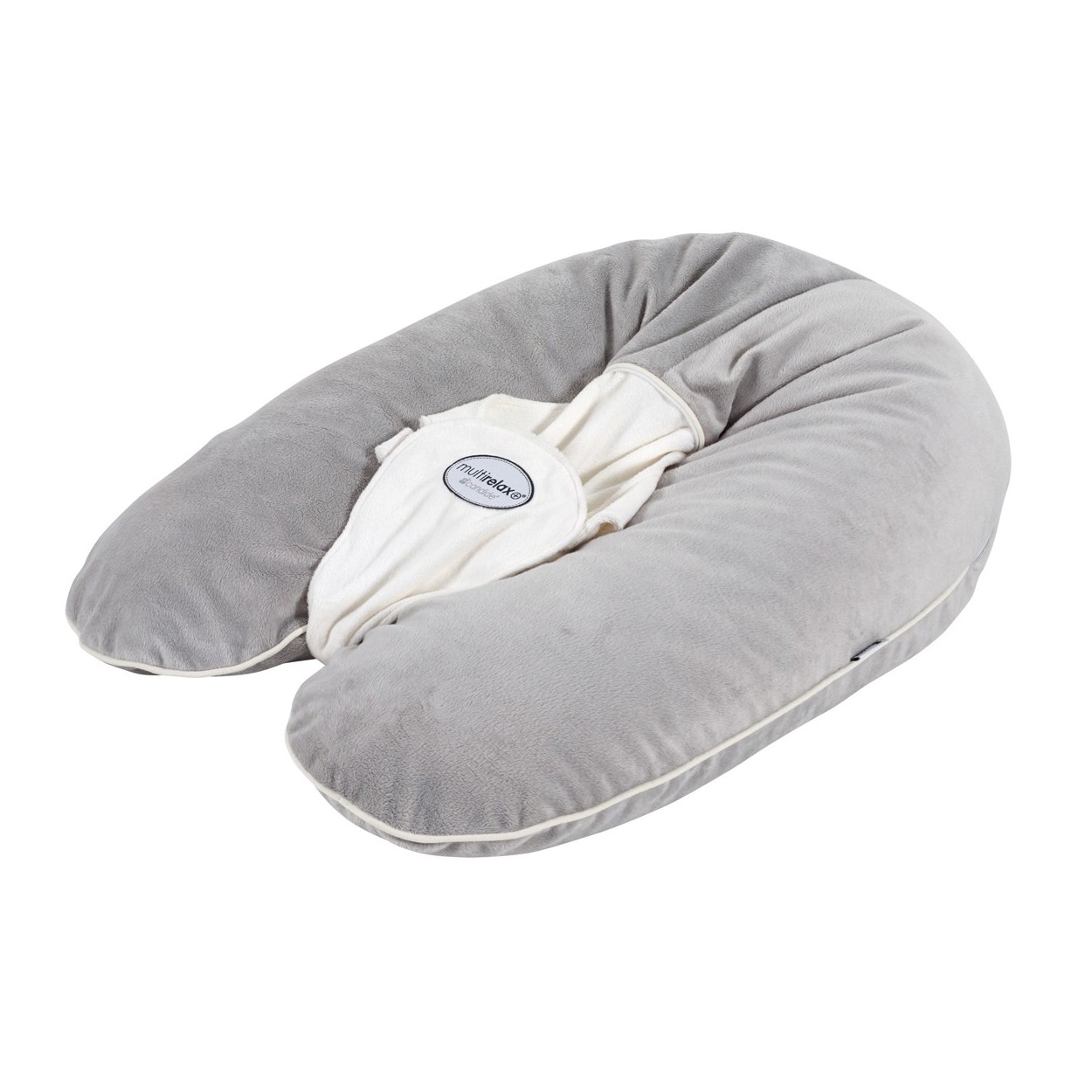 Coussin de grossesse et d'allaitement twisty pearl grey - Doomoo