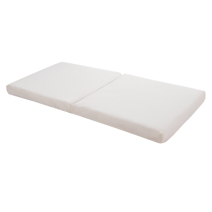 Matelas bébé pliant 2 parties 60x120cm Fibres déhoussable