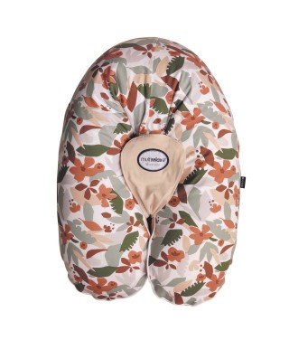Coussin de maternité et d'allaitement Multirelax jersey rose nude/floral