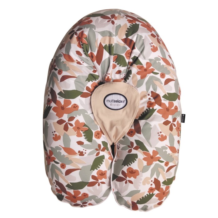 Coussin de maternité et d'allaitement Multirelax jersey rose nude/floral