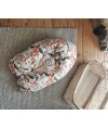 Coussin de maternité et d'allaitement Multirelax jersey rose nude/floral