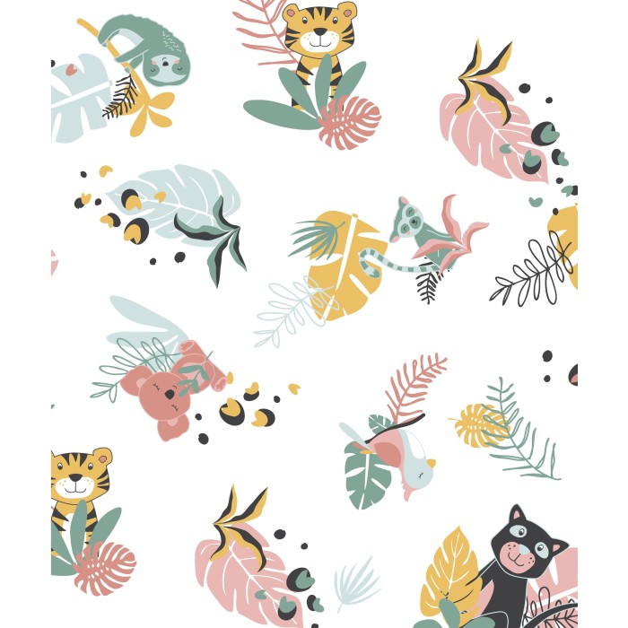 Early Learning Play Mat Jungle Buddies Motif with PVC