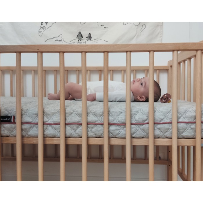 Matelas bébé résilience déhoussable 60x120cm
