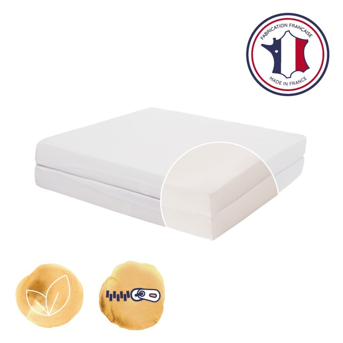 Candide - Matelas bébé pliant 2 parties 60x120cm Essentiel