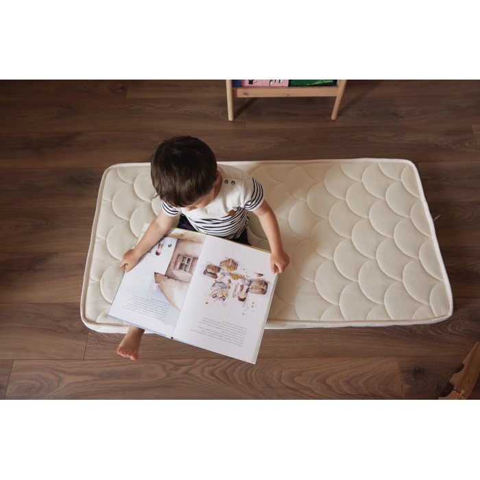 Matelas Enfant Bébé Latex naturel 100% + fibre coco + coton biologique