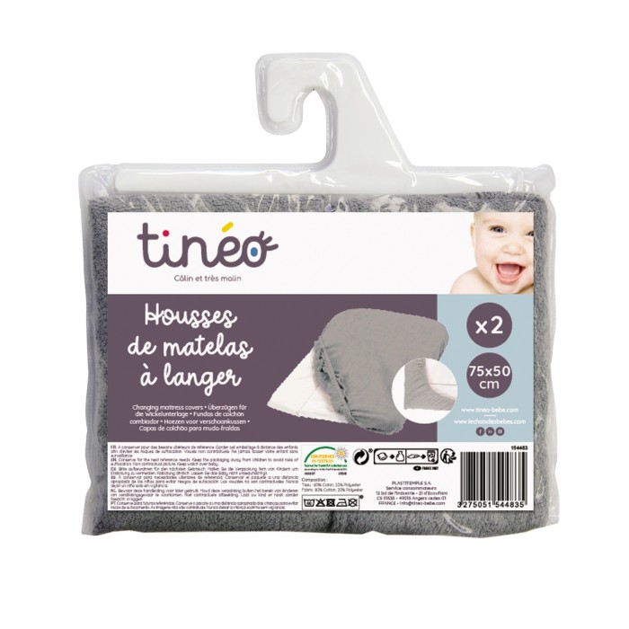Matelas à Langer EVA Imperméable - Avec Sangle De Sécurité, Dimensions 76x41cm, Gris Foncé, Facile à Nettoyer