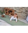 Baby Travel Mattress, Olive Green, 60x120cm