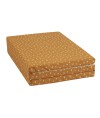 3 parts Foldable Mattress, Golden Caramel/Flowers,  60x120cm