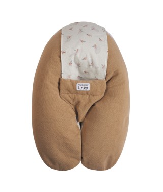 Coussin d'allaitement et de grossesse 3en1 Multirelax éponge Noisette