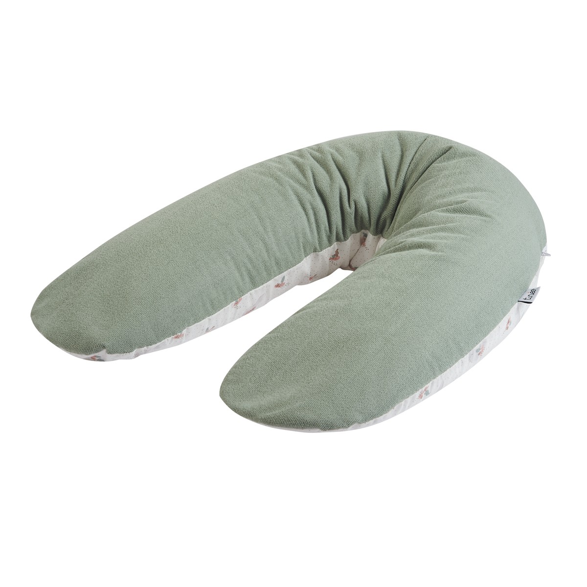 Sage green terry maternity and nursing pillow