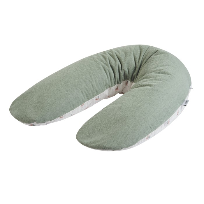 Sage green terry maternity and nursing pillow