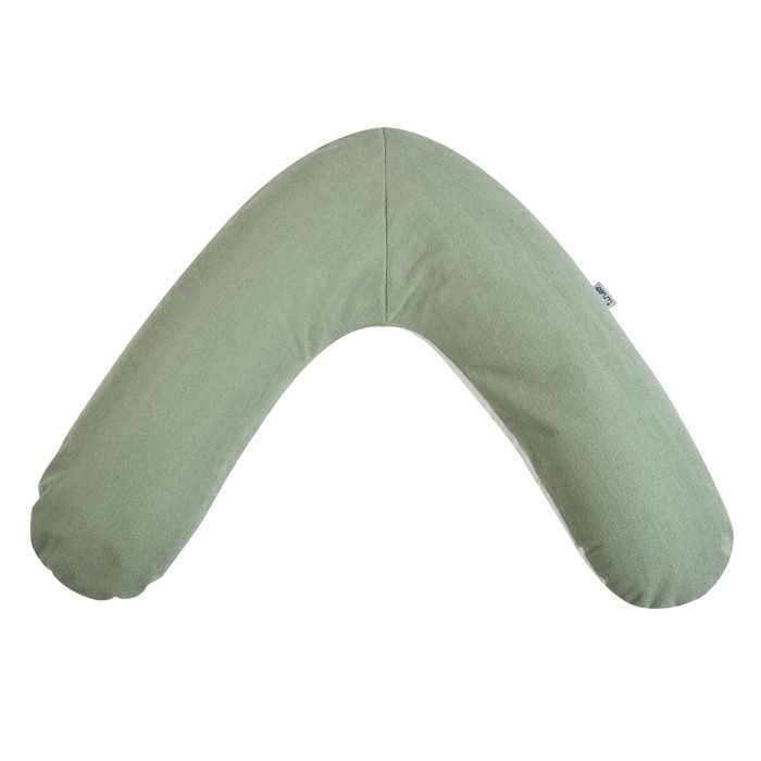 Sage green terry maternity and nursing pillow