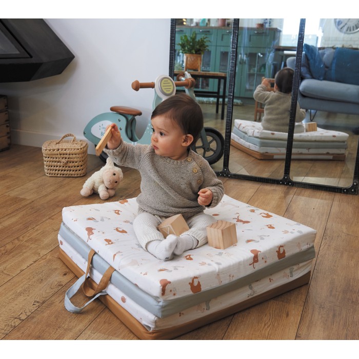 Tapis d'eveil bebe evolutif pour fille garçon, Tapis de jeu Dès la