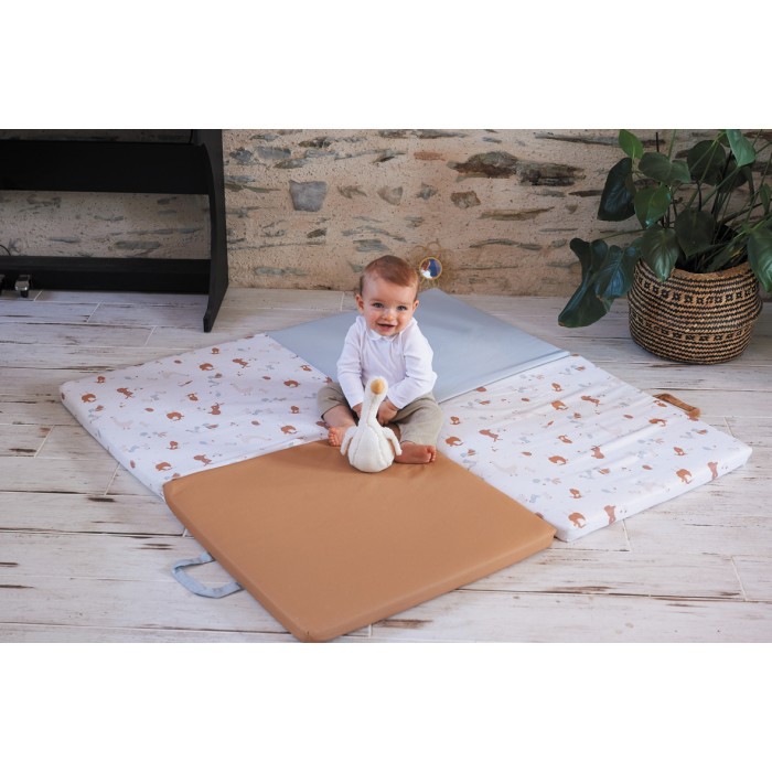 Candide - Tapis D'éveil, Tapis De Motricité, Tapis Bébé, Multifonction 3 en  1, Couchage D'appoint, Pouf Bébé, Déhoussable, Fabriqué En France