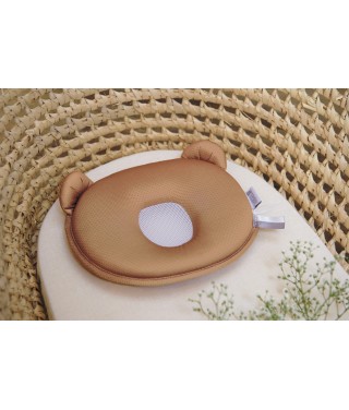 Breathable Baby Headrest Cushion - P'tit Panda - Golden Caramel