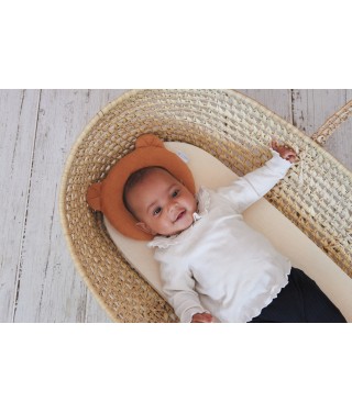 Baby Headrest Cushion - Litle Panda - Golden Caramel