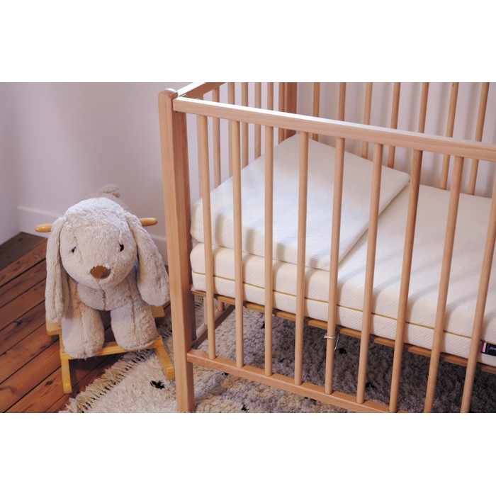 Protège Matelas Bébé 60 x 120 cm Hauteur 6cm,100% coton, Alèse