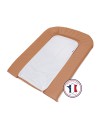 PVC Changing Mat brown sugar + 2 White Terry Towels With Press Studs