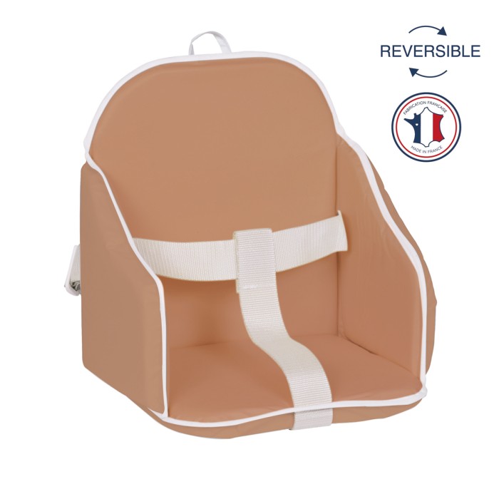 Highchair cushion in pvc with straps - Brown sugar