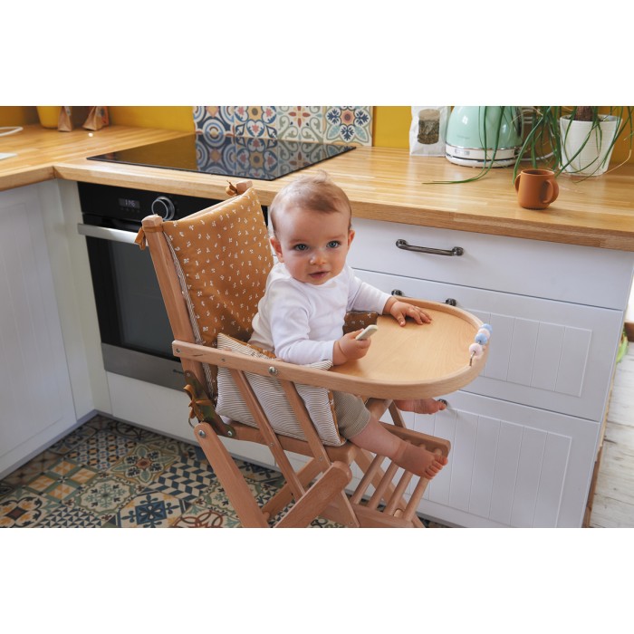 Reversible Highchair cushion in cotton