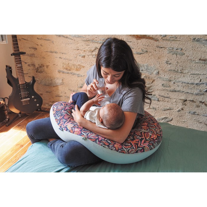 Maternity & Breastfeeding  Cushion - Green / Flowers