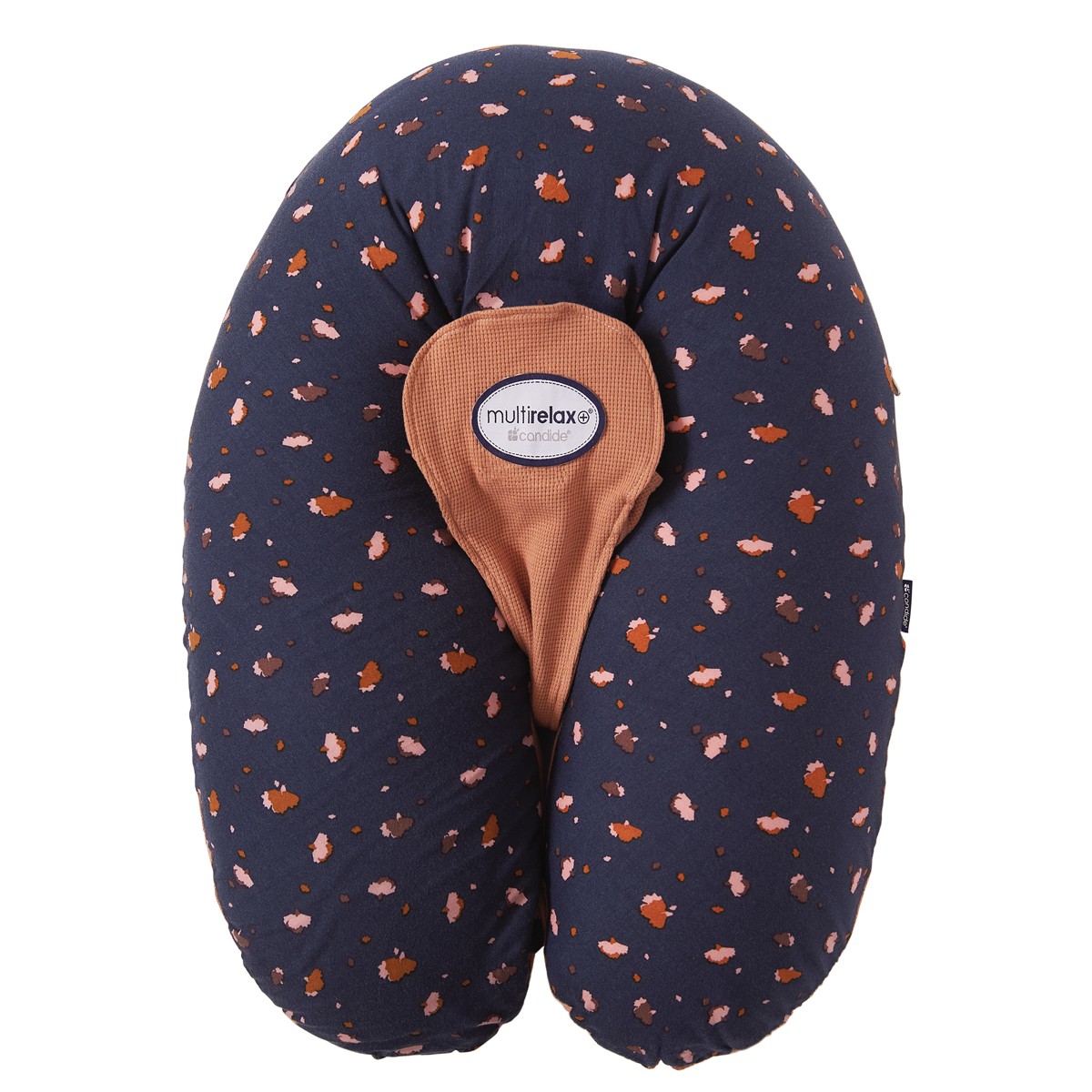 Maternity and Nursing Pillow - Multirelax - Caramel & Blue / Flowers