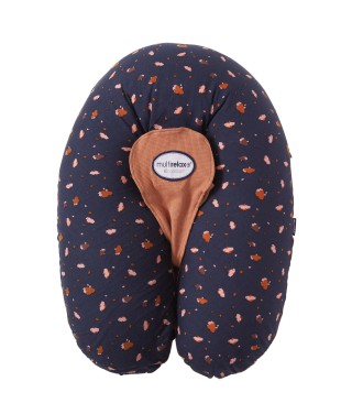 Maternity and Nursing Pillow - Multirelax - Caramel & Blue / Flowers