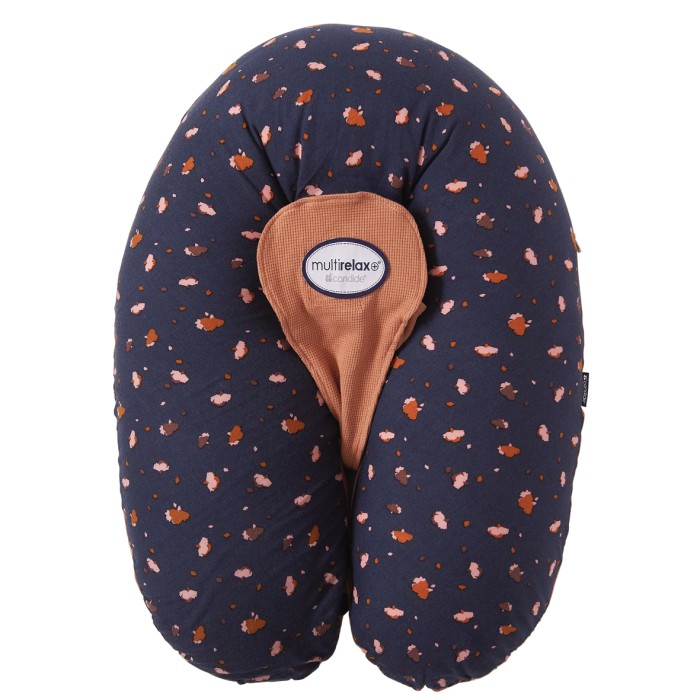 Maternity and Nursing Pillow - Multirelax - Caramel & Blue / Flowers