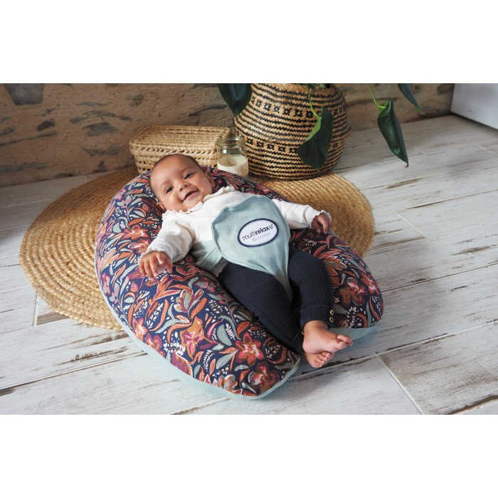 Maternity and Nursing Pillow Multirelax - Green/flowers