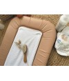 PVC Changing Mat brown sugar + 2 White Terry Towels With Press Studs