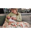 Coussin de maternité et d'allaitement Multirelax jersey rose nude/floral