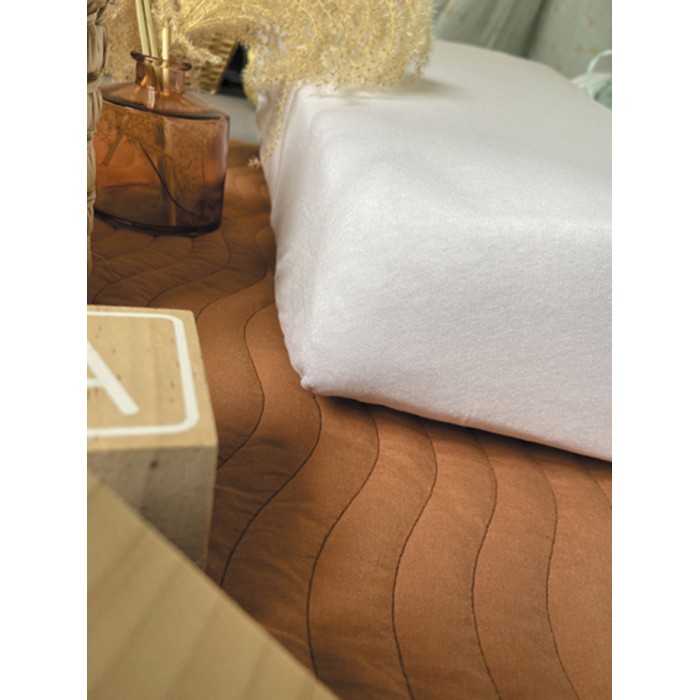 Zen Towelling mattress protector 60x120cm White