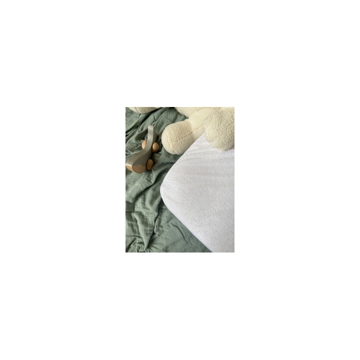 Towelling mattress protector 60x120cm White