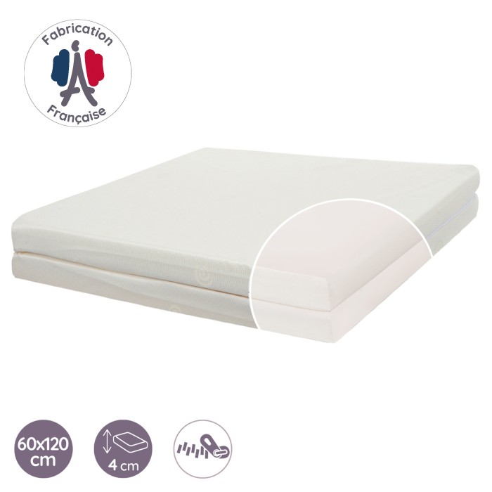 Tinéo - Matelas bébé 60x120cm pliant 2 parties