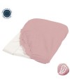 Housse de matelas à langer éponge 50x75cm vieux rose